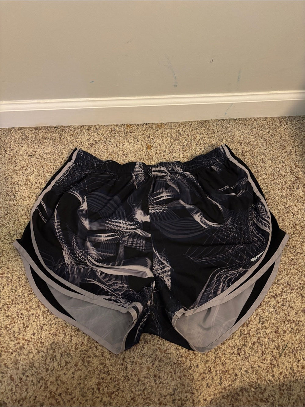 Nike Black Printed Women's Athletic Running Shorts